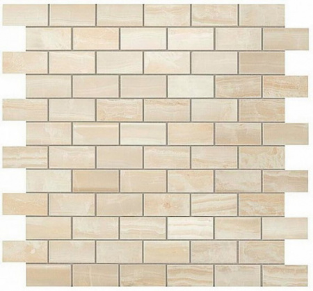 S.O. Ivory Chiffon Brick Mosaic 30.5x30.5